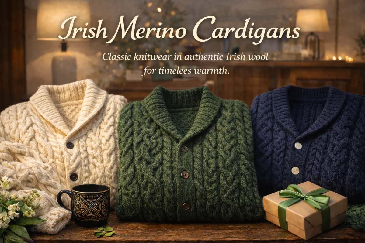 Irish Merino Cardigans - Shop Irish Gifts | Lily's Pad Studio