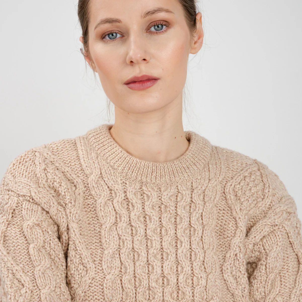 Aran Fisherman Cable Knit Sweater – Classic Wool Crewneck Knit - Image 17 | Lily's Pad Studio