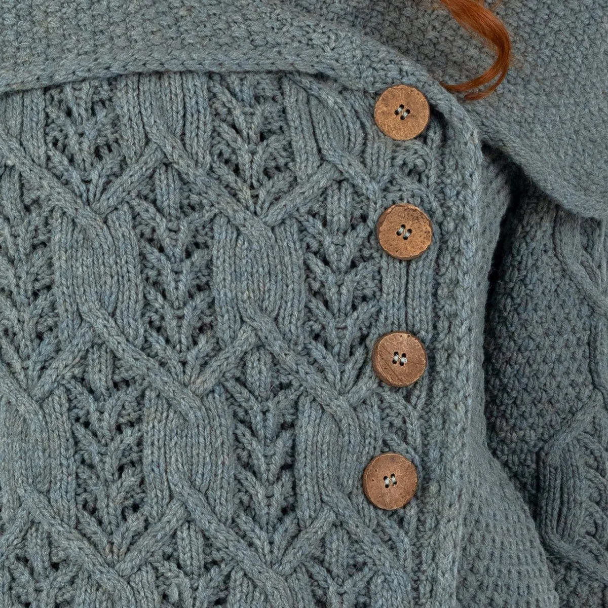 Aran Knit Tree of Life Wool Coat – Women’s Merino Wool Cable Knit Coat - Image 19 | Lily's Pad Studio