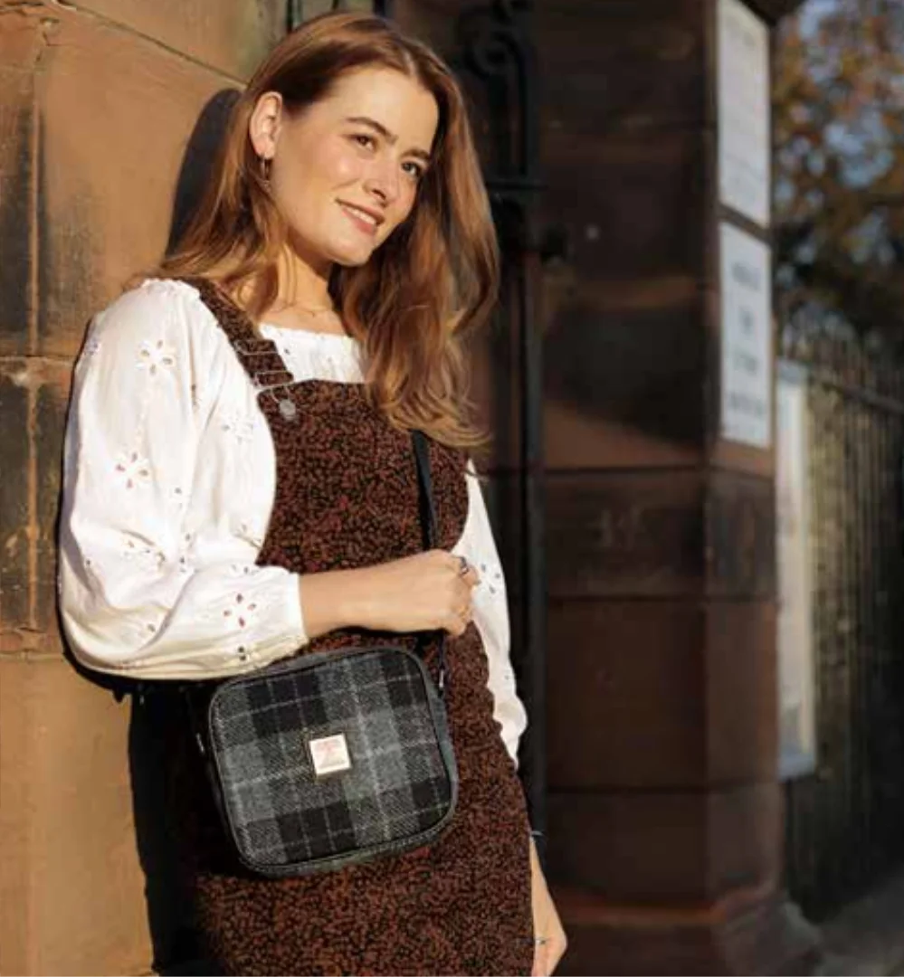 Authentic Harris Tweed Mini Crossbody Bag – Scottish Handwoven Wool - Scottish Gifts | Lily's Pad Studio