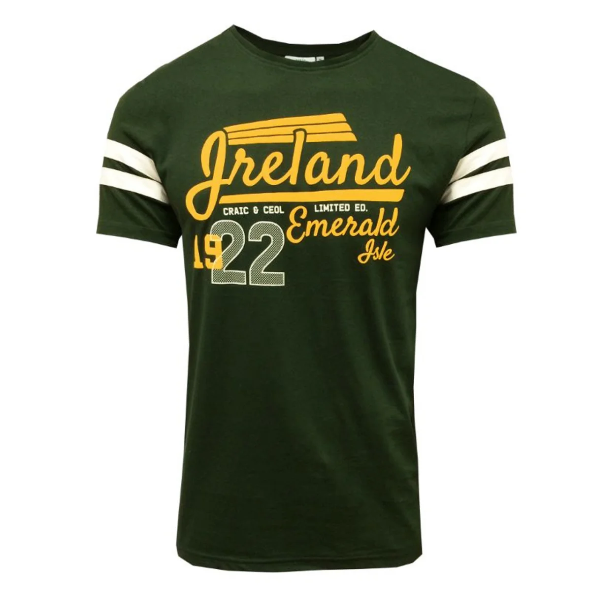 Bottle Cream Emerald Ireland 1922 Cotton T-Shirt | Lily's Pad Studio