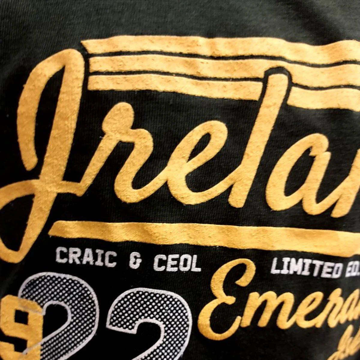 Bottle Cream Emerald Ireland 1922 Cotton T-Shirt - Image 4 | Lily's Pad Studio