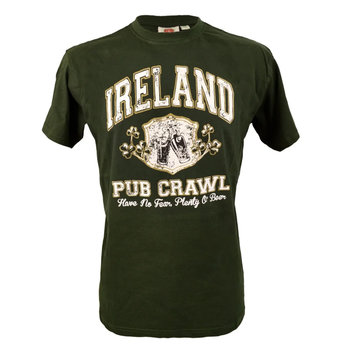 Bottle Green Plenty of Beer Irish Cotton T-Shirt | Lily's Pad Studio