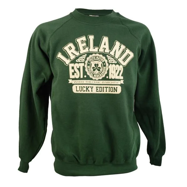 Bottle Green Republic of Ireland Shamrock Sweatshirt - Image 4 | Lily's Pad Studio