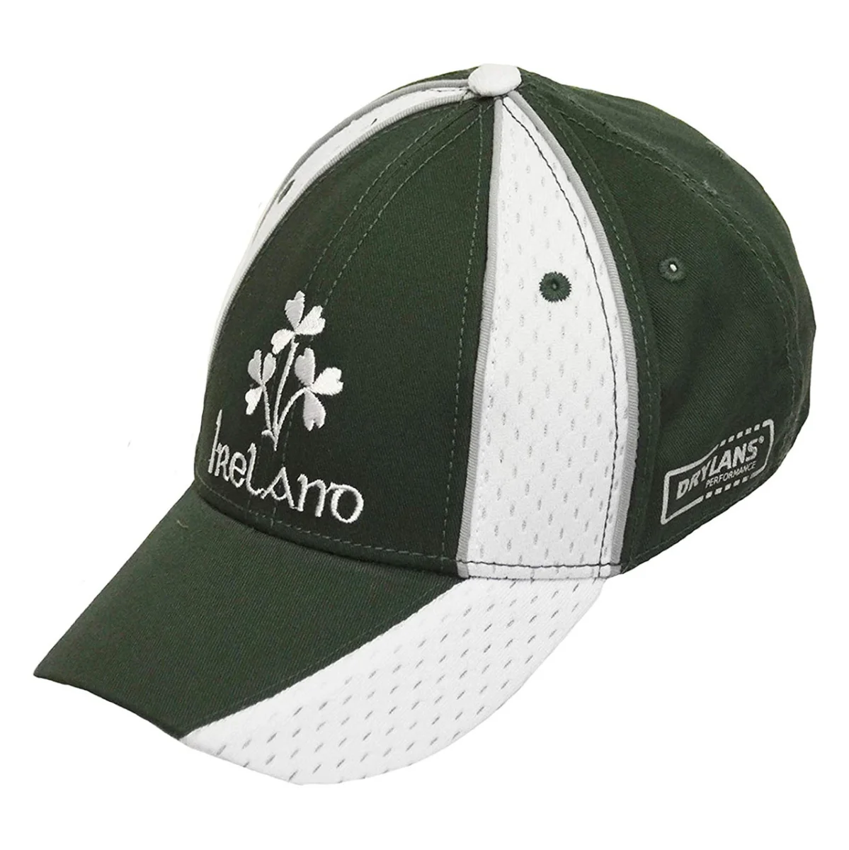 Bottle Green White Ireland 3 Shamrock Baseball Cap | Lily's Pad Studio