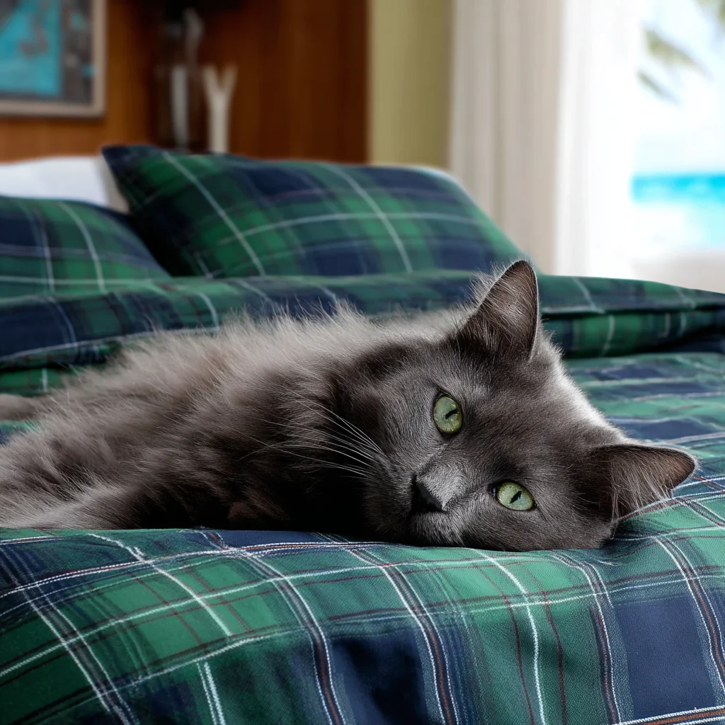 Cabin-Look Green Plaid 4-Piece Comforter Set – Cozy Bedroom Bedding - Image 2 | Lily's Pad Studio