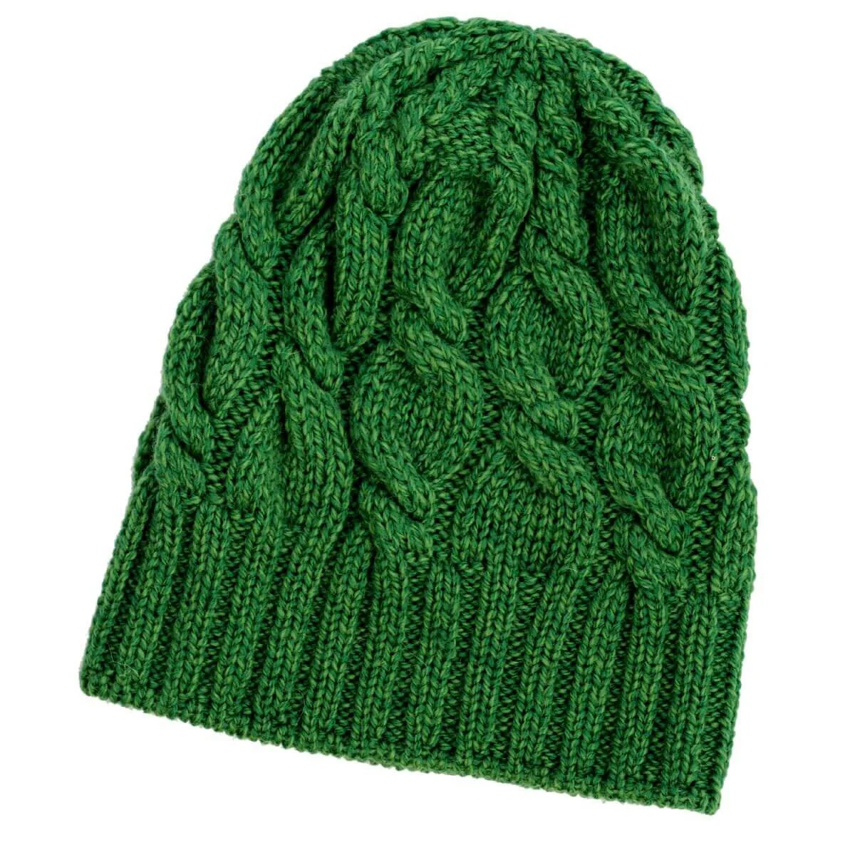 Cable Knit Wool Hat – 100% Warm Wool Beanie for Winter, Irish Knit - Image 12 | Lily's Pad Studio
