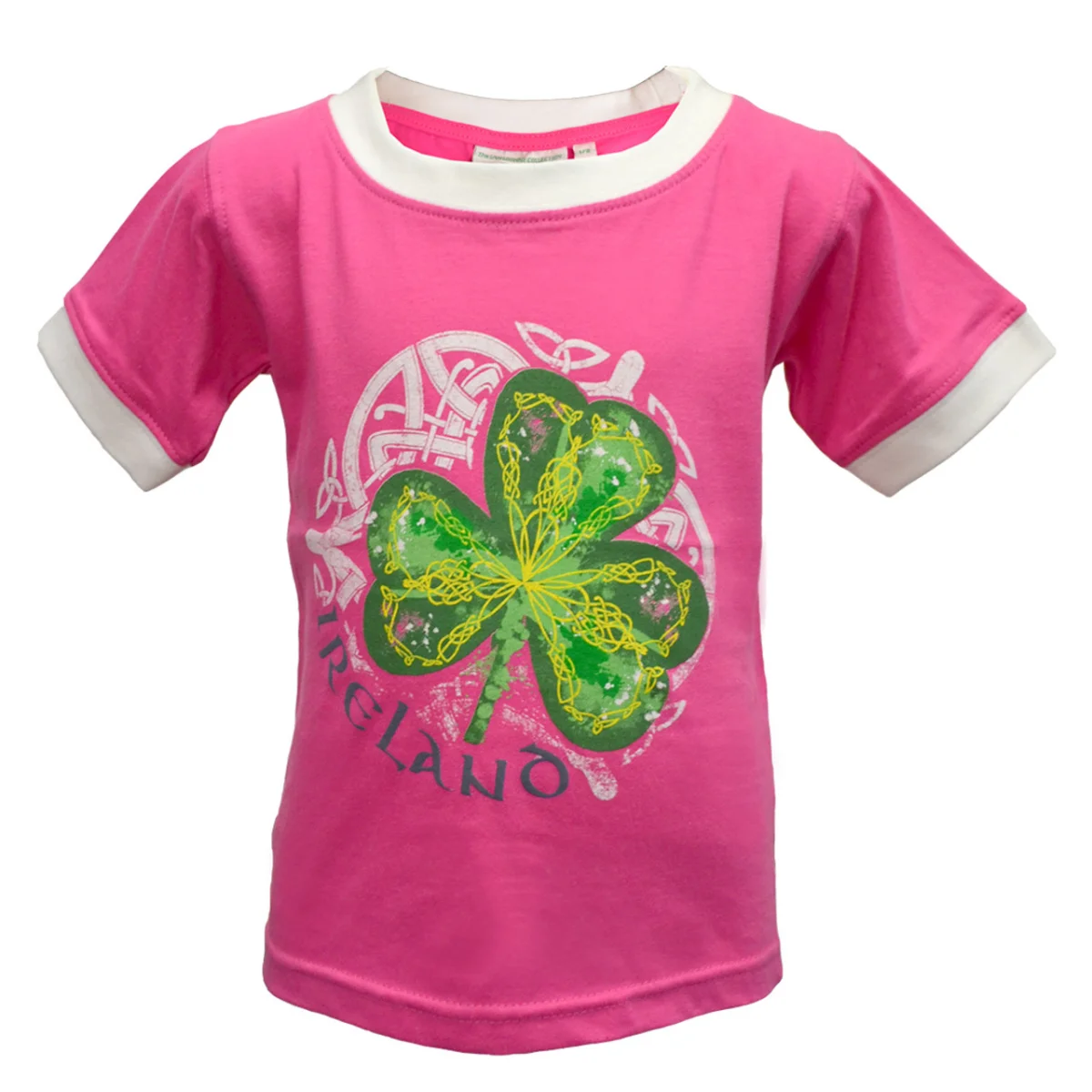 Cerise Irish Shamrock Kids T-Shirt - Celtic Knot & Ireland | Lily's Pad Studio