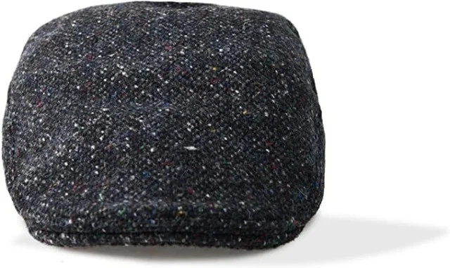Charcoal Donegal Wool Cap - Irish Touring Style - Image 2 | Lily's Pad Studio