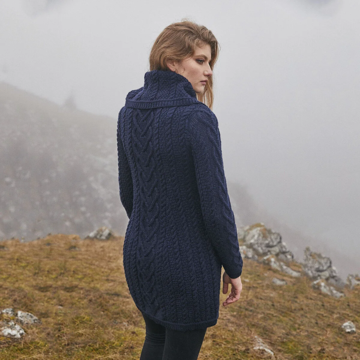 Classic Irish Merino Wool Cable Knit Coat – Made in Ireland - Image 21 | Lily's Pad Studio
