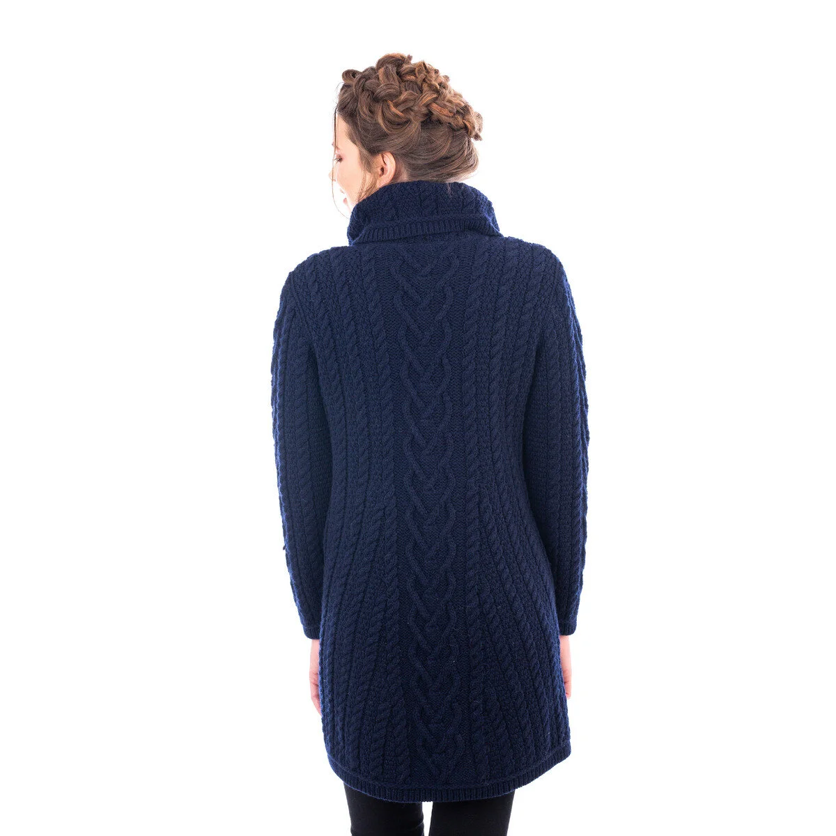 Classic Irish Merino Wool Cable Knit Coat – Made in Ireland - Image 24 | Lily's Pad Studio