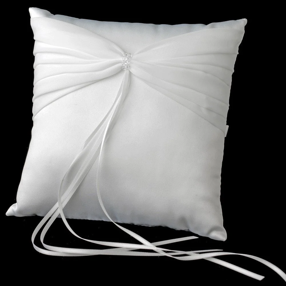 Crystal Ring Bearer Pillow – Elegant Swarovski Bridal Ring Pillow - Image 2 | Lily's Pad Studio