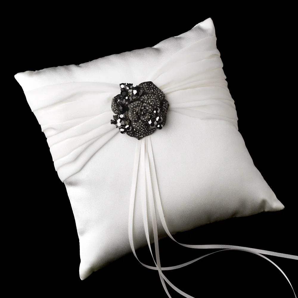 Crystal Ring Bearer Pillow – Elegant Swarovski Bridal Ring Pillow - Image 7 | Lily's Pad Studio