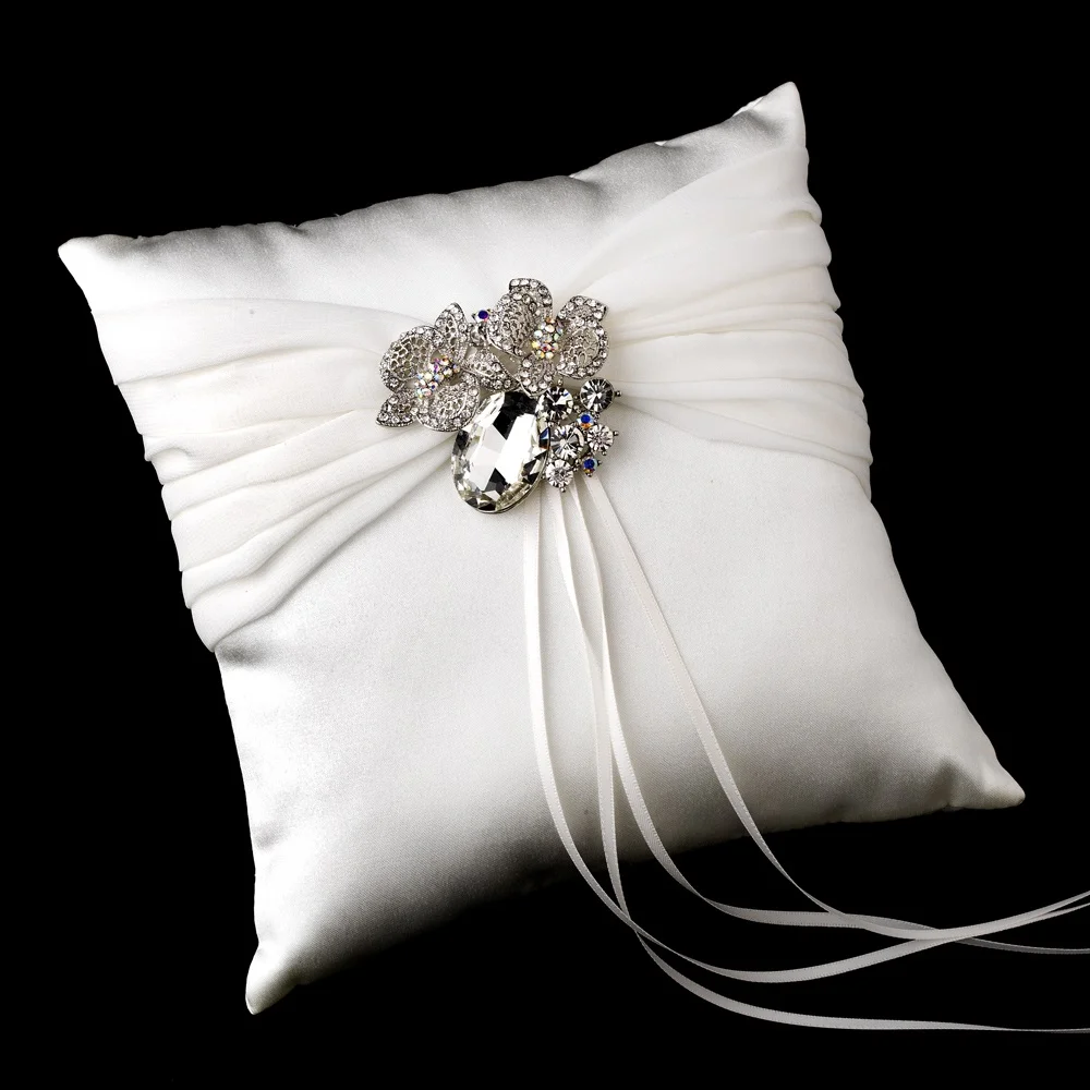 Crystal Ring Bearer Pillow – Elegant Swarovski Bridal Ring Pillow - Image 13 | Lily's Pad Studio