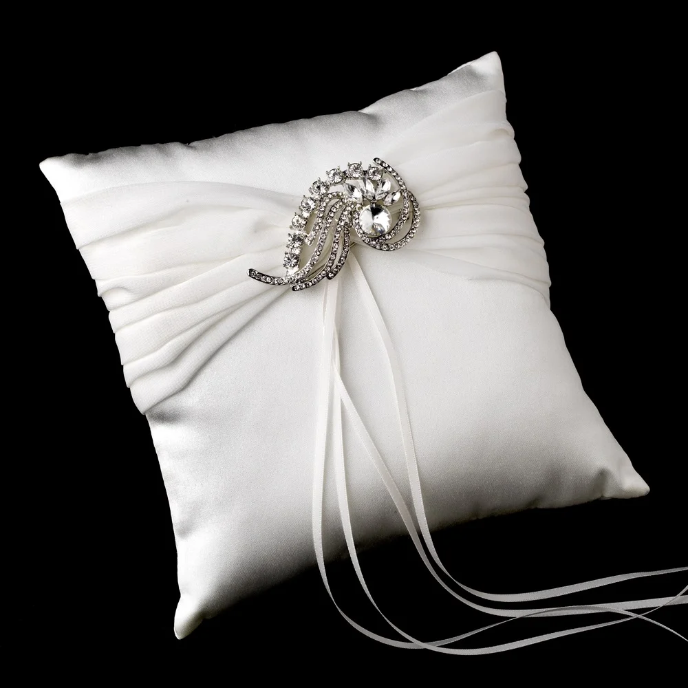 Crystal Ring Bearer Pillow – Elegant Swarovski Bridal Ring Pillow - Image 16 | Lily's Pad Studio
