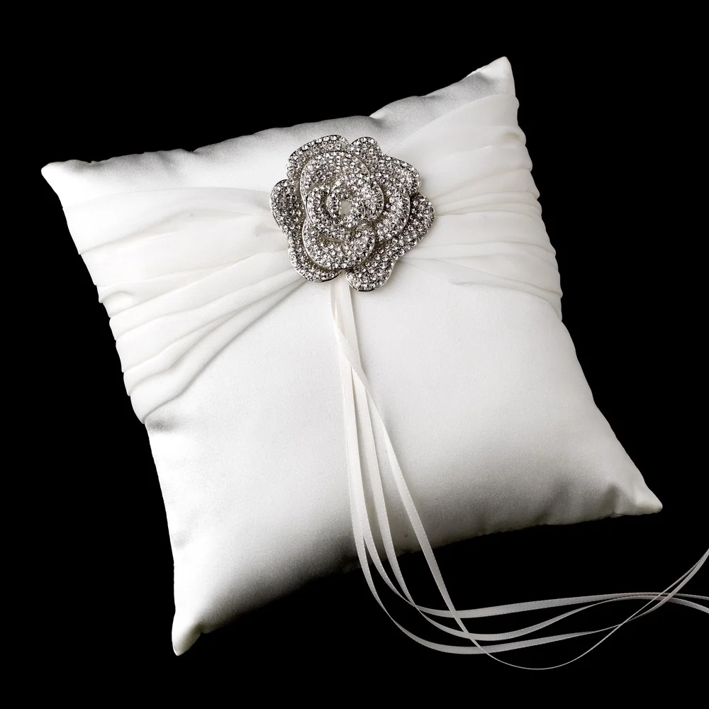 Crystal Ring Bearer Pillow – Elegant Swarovski Bridal Ring Pillow - Image 18 | Lily's Pad Studio