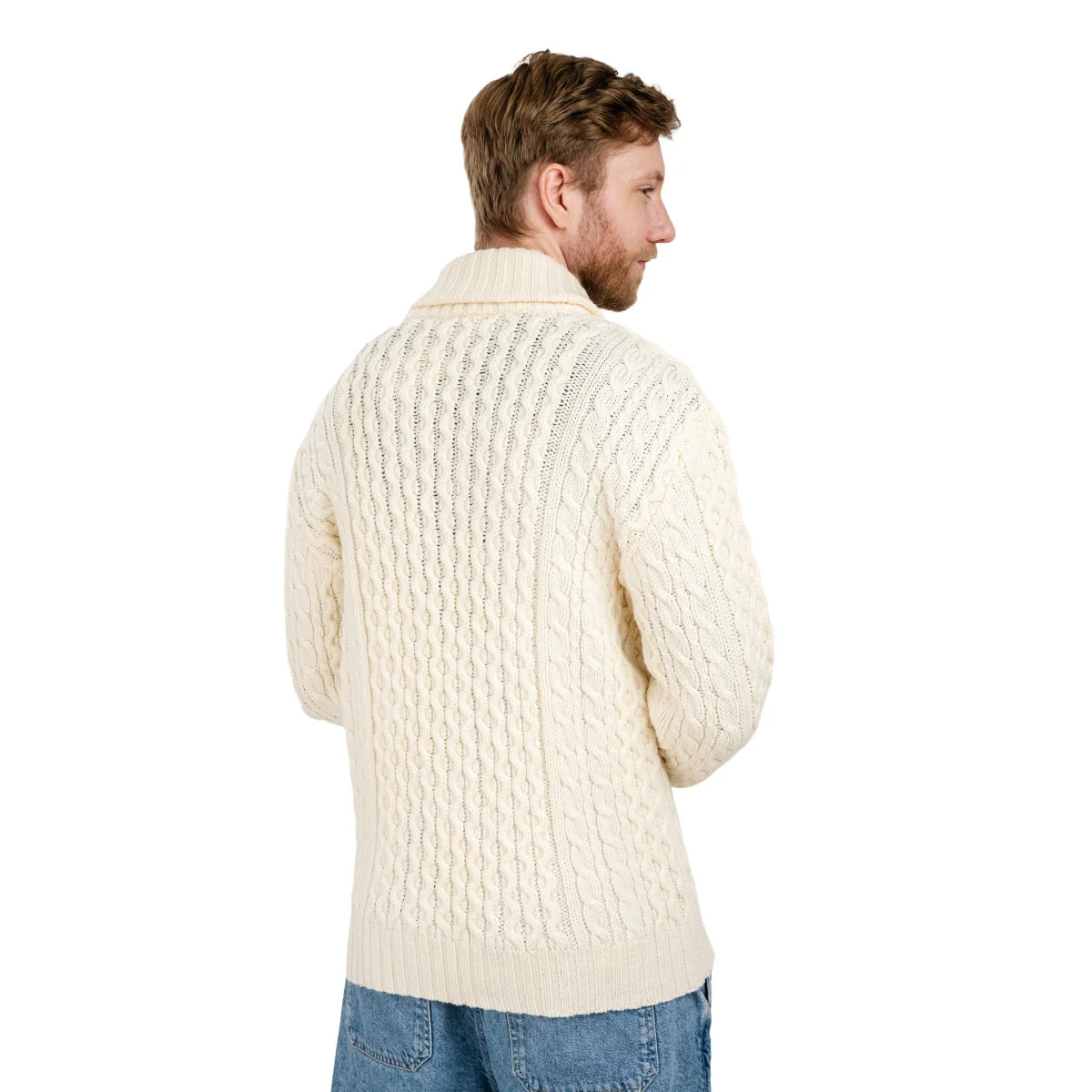 Double Breasted Shawl Cardigan – 100% Merino Wool Knit Sweater for Fall & Winter - Image 8 | Lily's Pad Studio