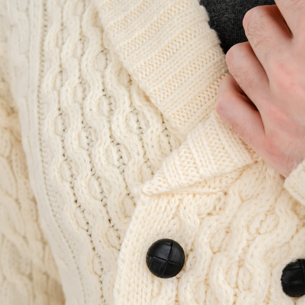Double Breasted Shawl Cardigan – 100% Merino Wool Knit Sweater for Fall & Winter - Image 9 | Lily's Pad Studio