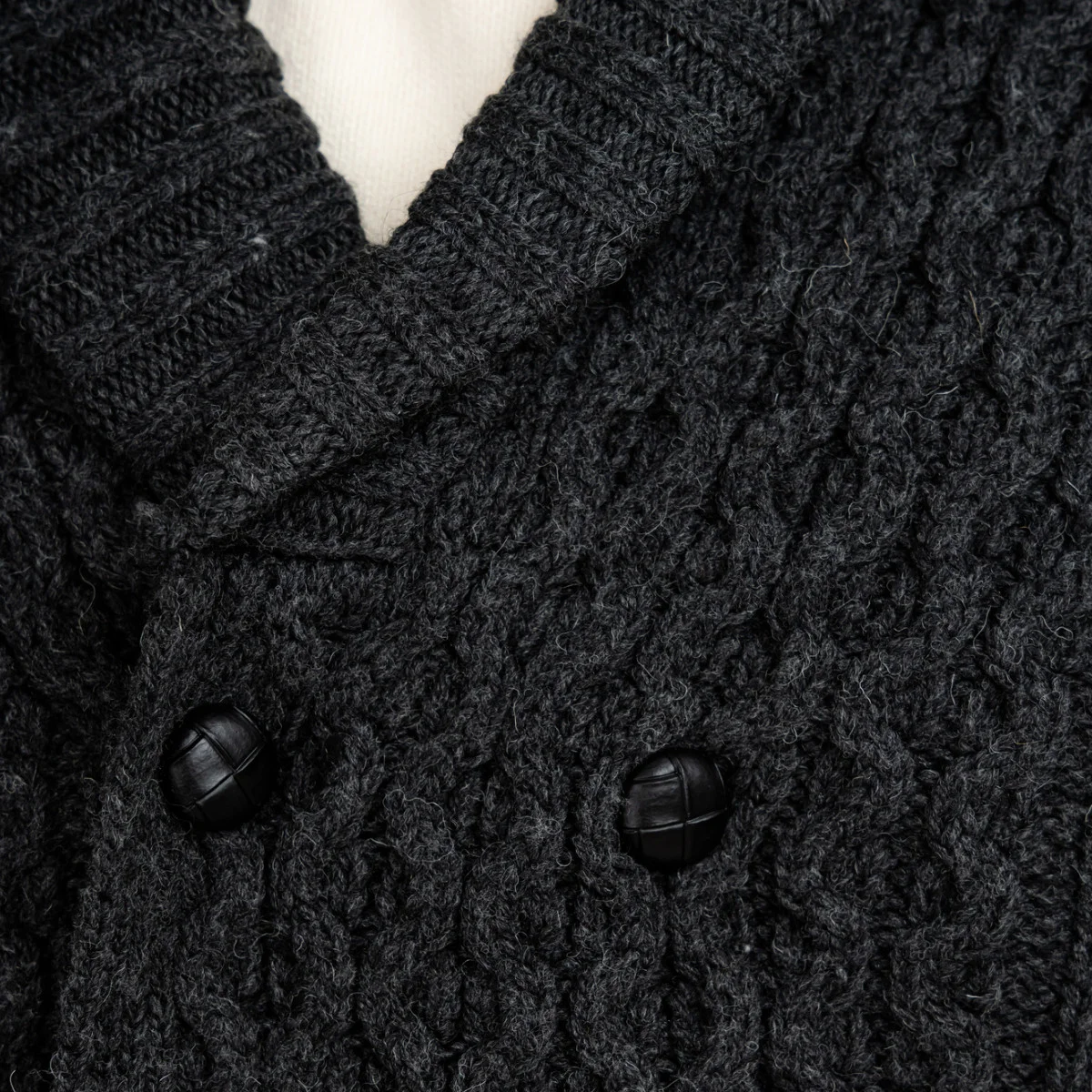 Double Breasted Shawl Cardigan – 100% Merino Wool Knit Sweater for Fall & Winter - Image 15 | Lily's Pad Studio