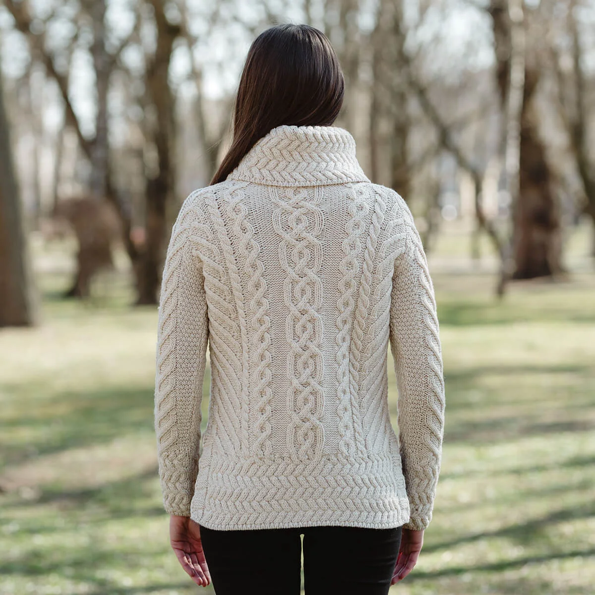 Fisherman Wool Funnel Neck Sweater - Image 11 | Lily's Pad Studio
