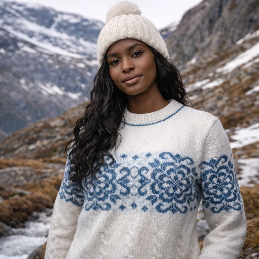 Frøya Sweater – Women’s Norwegian Wool Aran Knit | Made in Norway - Norwegian Gifts | Lily's Pad Studio