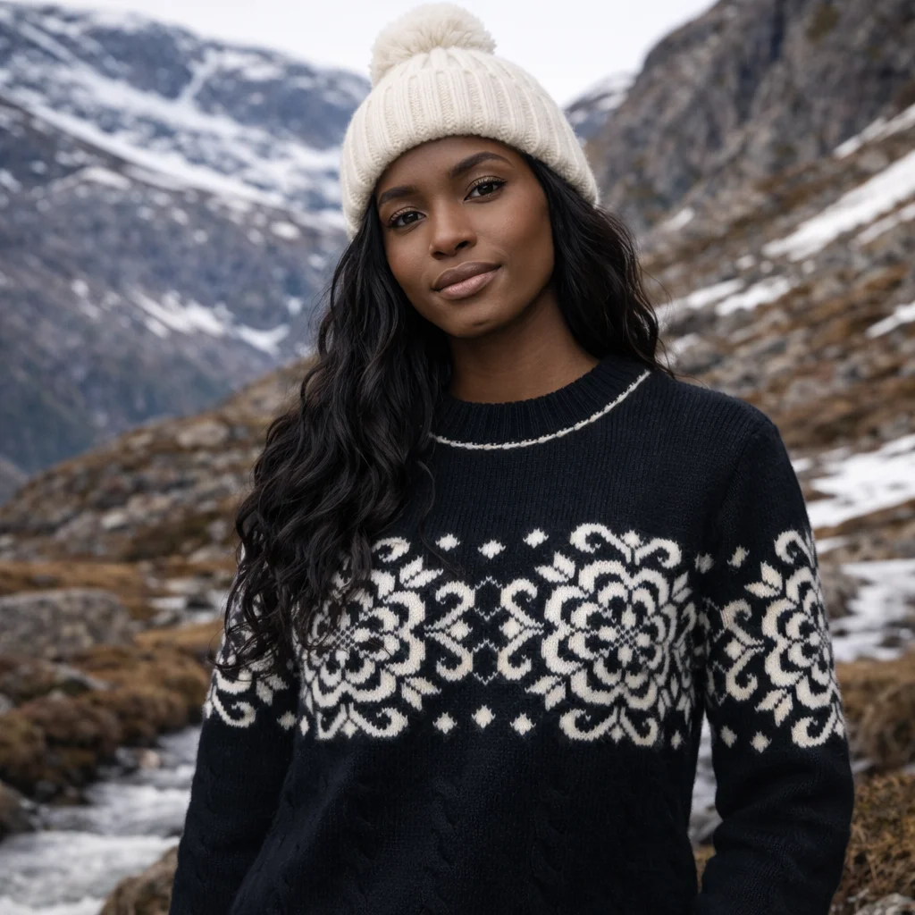 Frøya Sweater – Women’s Norwegian Wool Aran Knit | Made in Norway - Image 3 | Lily's Pad Studio