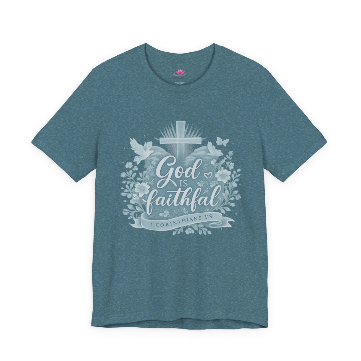 God Is Faithful Floral Lamentations 3:22 T-Shirt – Inspirational Scriptural Christian Tee - Image 17 | Lily's Pad Studio