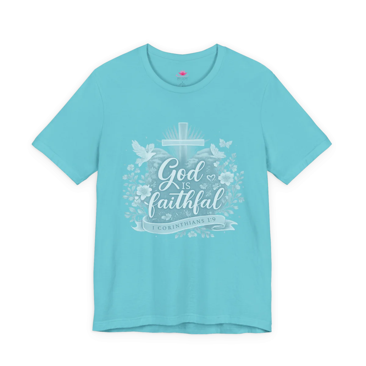 God Is Faithful Floral Lamentations 3:22 T-Shirt – Inspirational Scriptural Christian Tee - Image 18 | Lily's Pad Studio