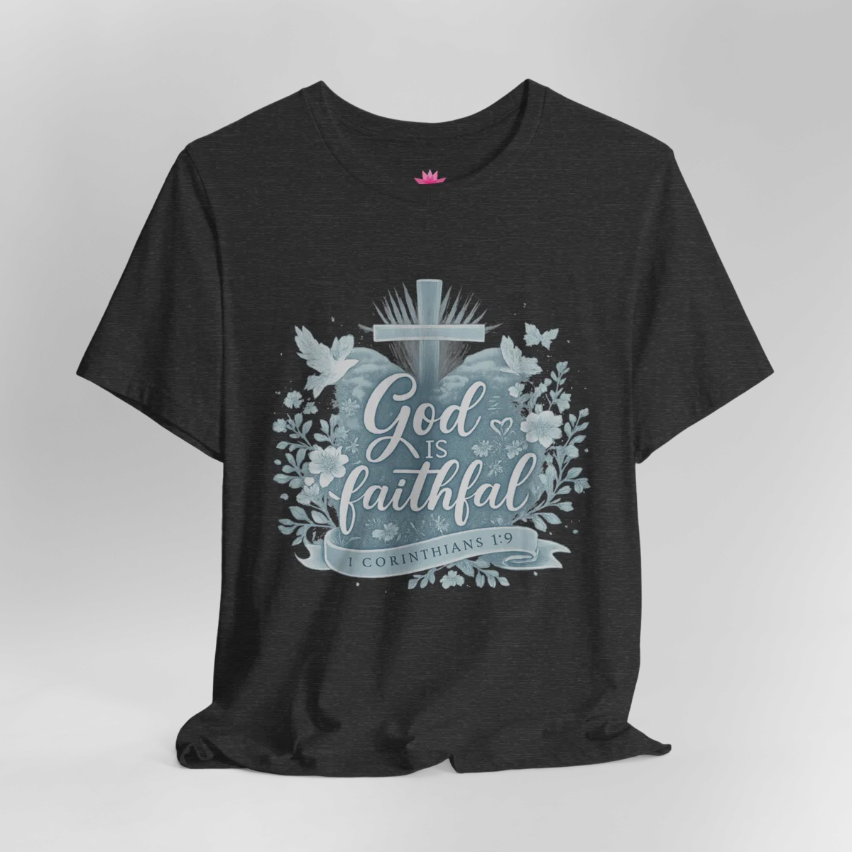 God Is Faithful Floral Lamentations 3:22 T-Shirt – Inspirational Scriptural Christian Tee - Image 8 | Lily's Pad Studio