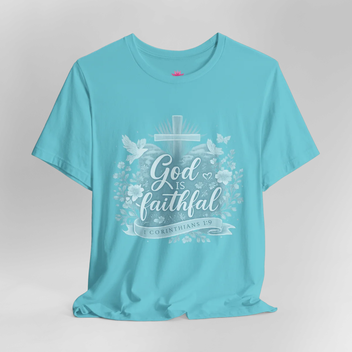 God Is Faithful Floral Lamentations 3:22 T-Shirt – Inspirational Scriptural Christian Tee - Image 10 | Lily's Pad Studio
