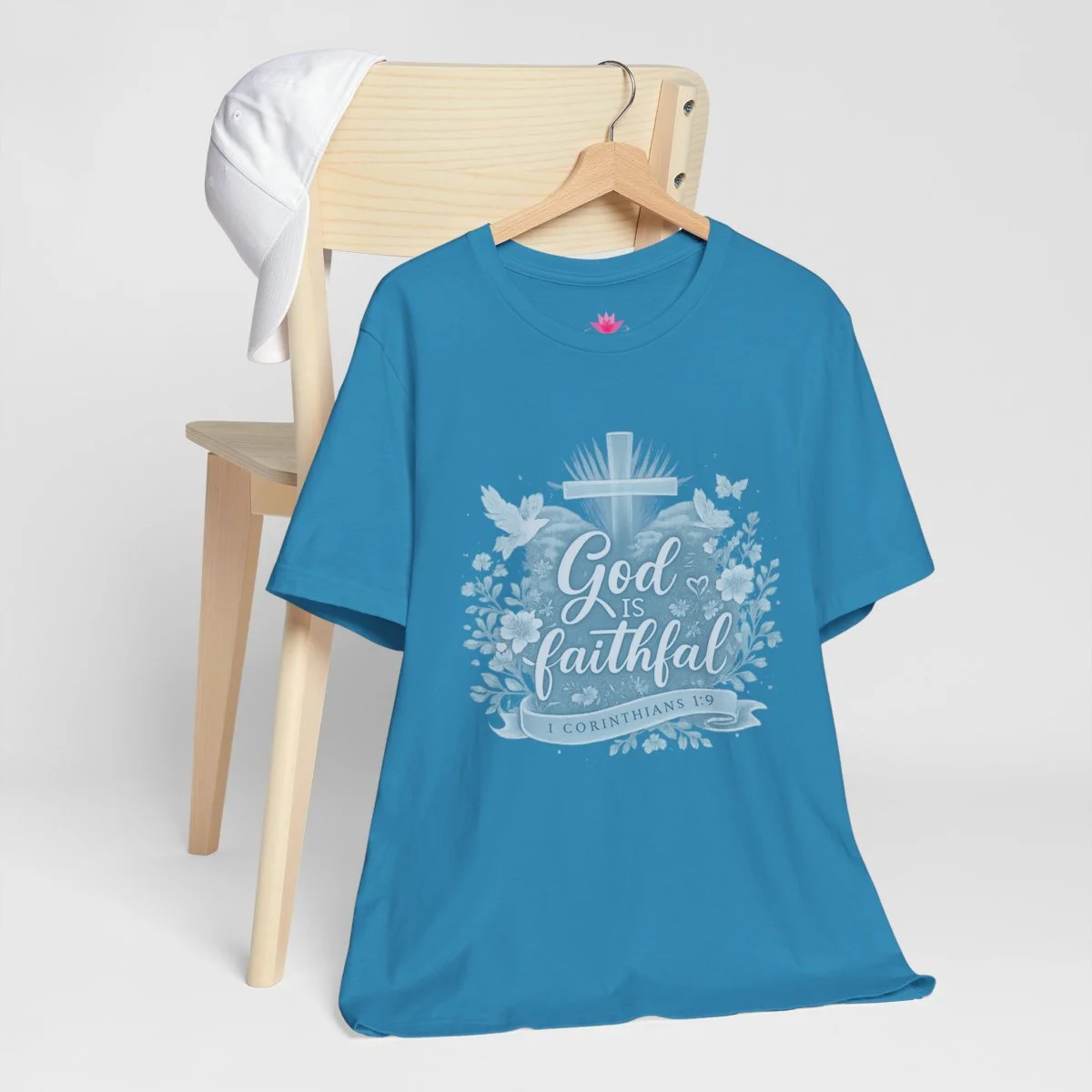 God Is Faithful Floral Lamentations 3:22 T-Shirt – Inspirational Scriptural Christian Tee - Image 11 | Lily's Pad Studio