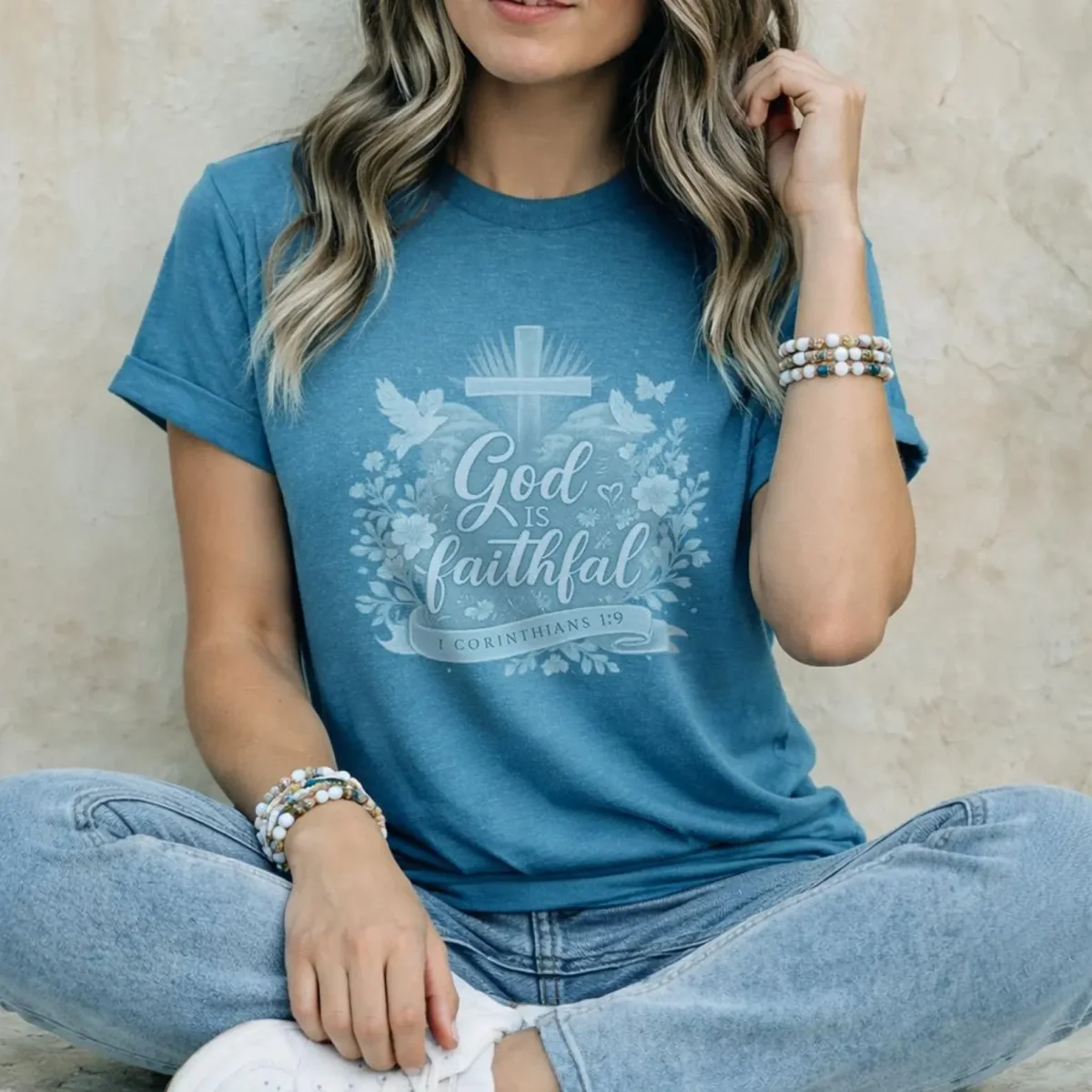 God Is Faithful Floral Lamentations 3:22 T-Shirt – Inspirational Scriptural Christian Tee | Lily's Pad Studio