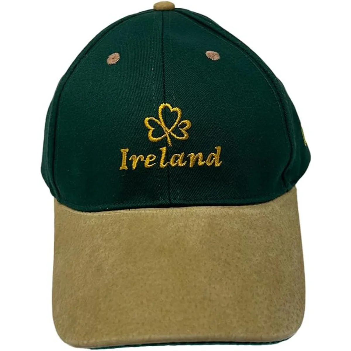 Green Irish Shamrock Baseball Cap with Suede Peak - Image 1 | Lily's Pad Studio