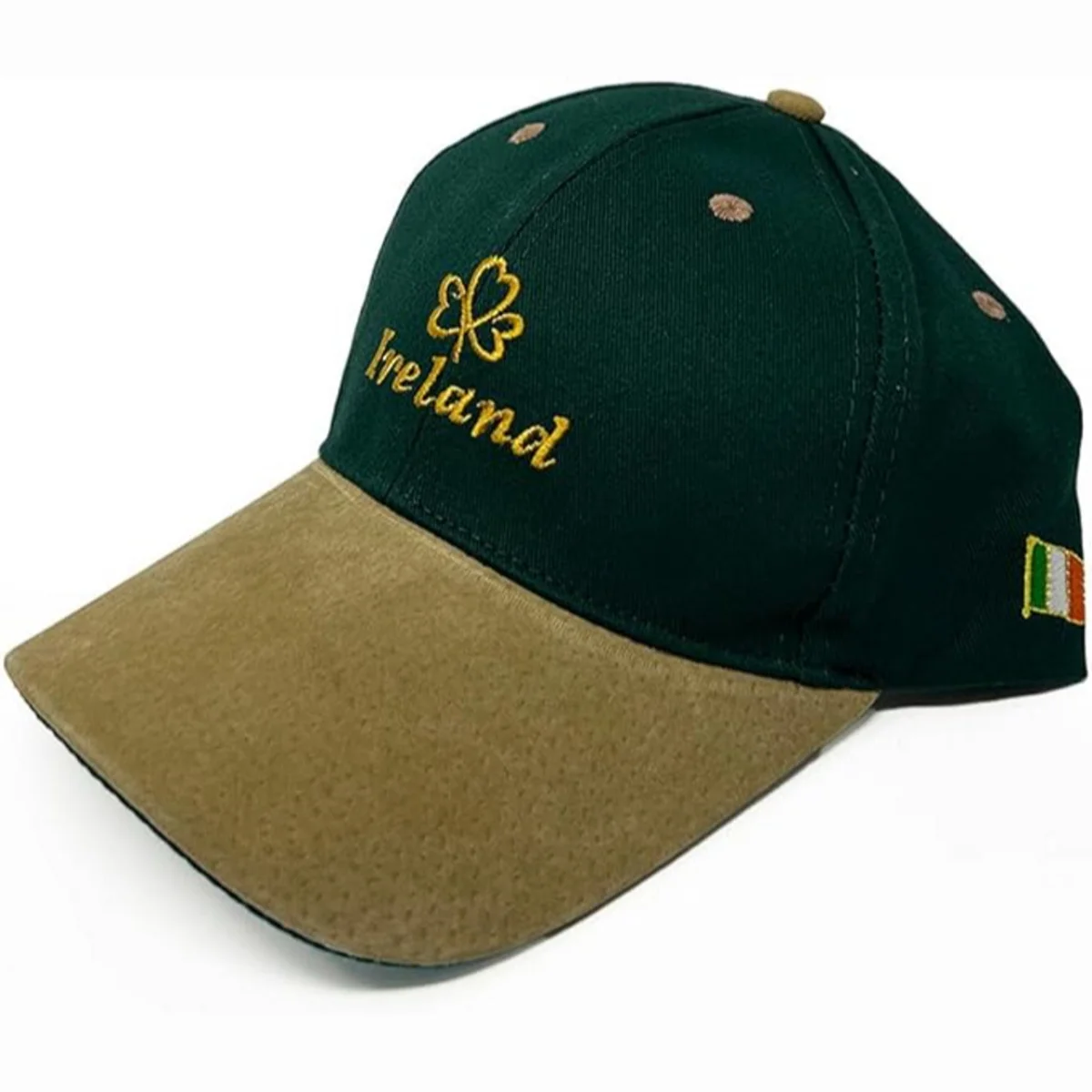 Green Irish Shamrock Baseball Cap with Suede Peak - Image 2 | Lily's Pad Studio