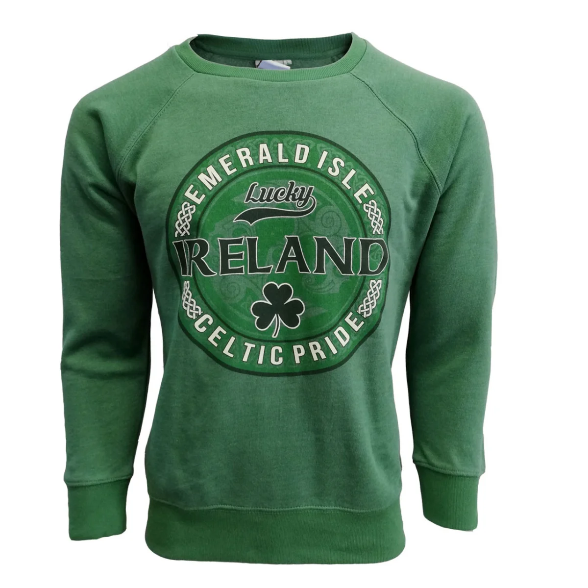 Green Marl Celtic Pride Ireland Sweatshirt - Image 1 | Lily's Pad Studio