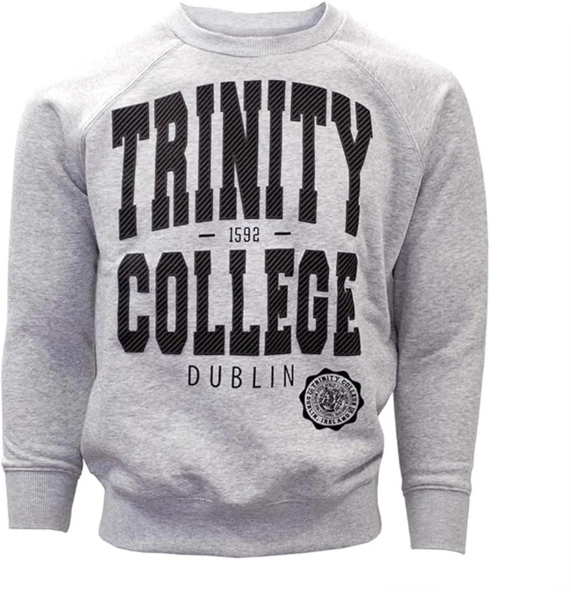 Grey Marl Trinity College Logo Sweatshirt - Image 1 | Lily's Pad Studio