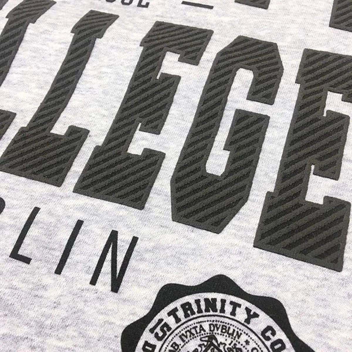 Grey Marl Trinity College Logo Sweatshirt - Image 2 | Lily's Pad Studio