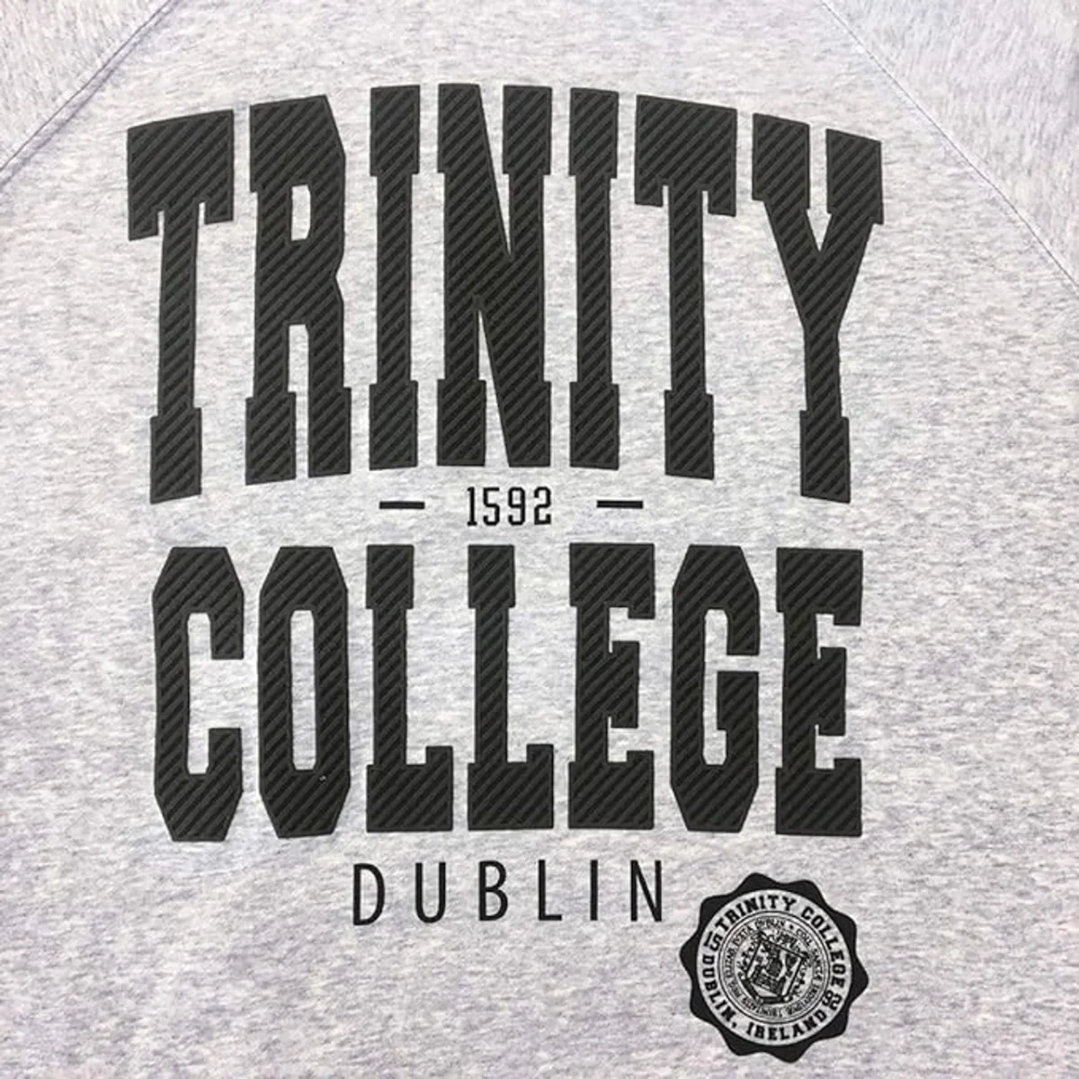 Grey Marl Trinity College Logo Sweatshirt - Image 3 | Lily's Pad Studio