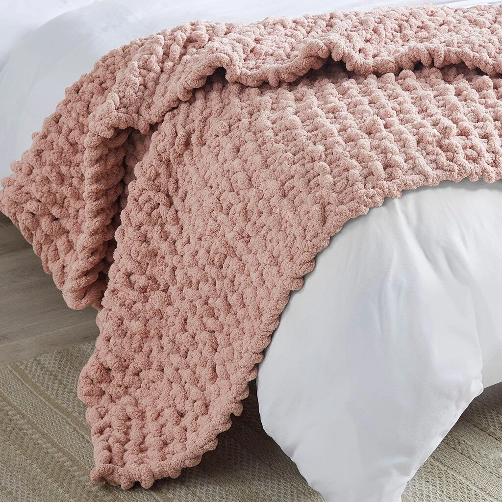 Handmade Chenille Chunky Knit Throw Blanket – Cozy Knit Throw for Couch, Bed & Home Decor - Image 18 | Lily's Pad Studio