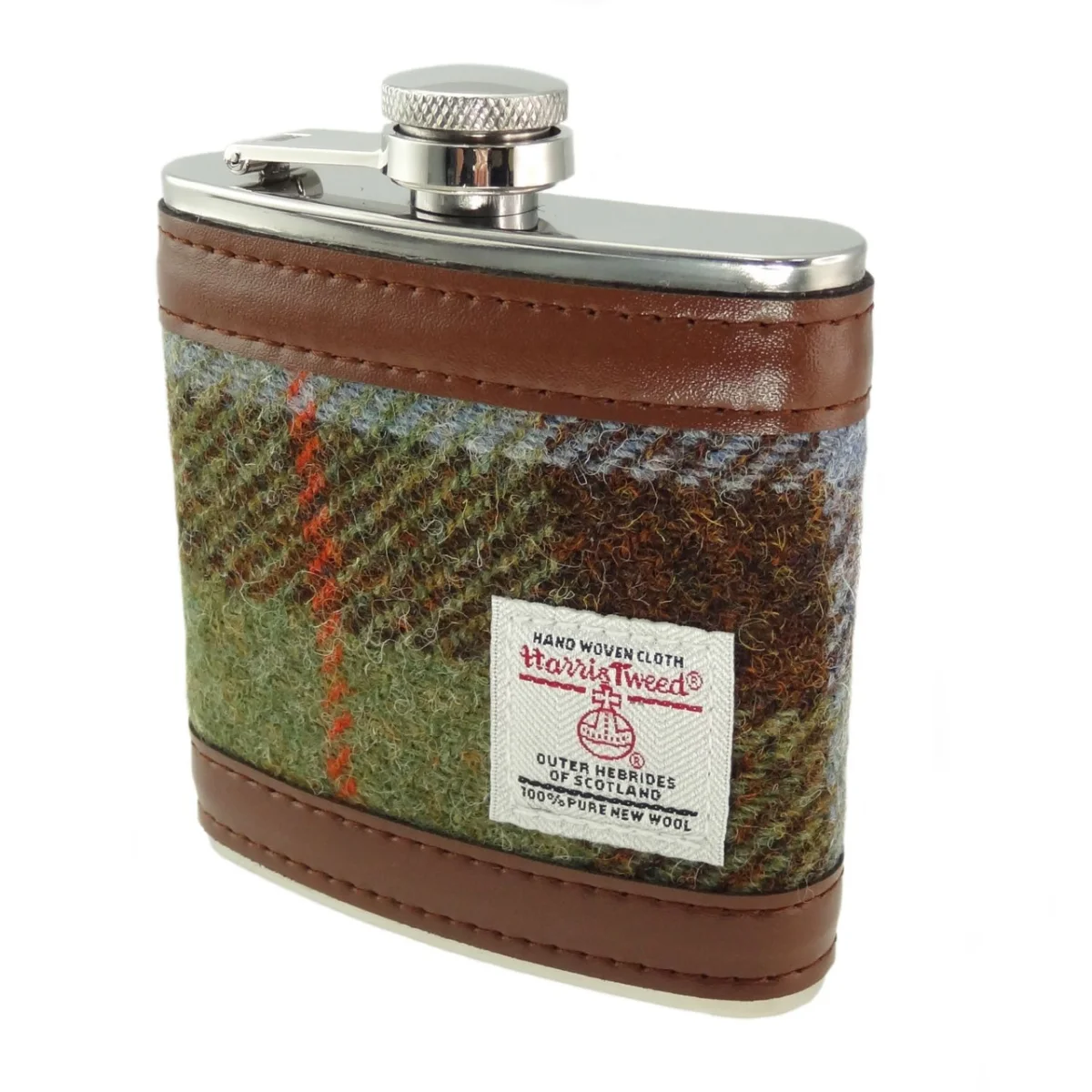 Harris Tweed 6oz Hip Flask - Image 1 | Lily's Pad Studio