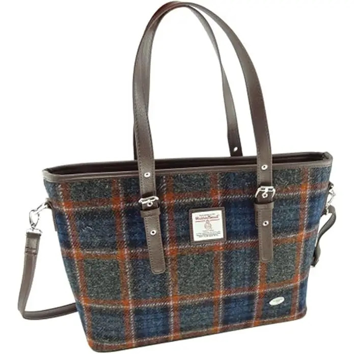 Harris Tweed Large Ladies Tote Bag by Glen Appin – Authentic Scottish Wool