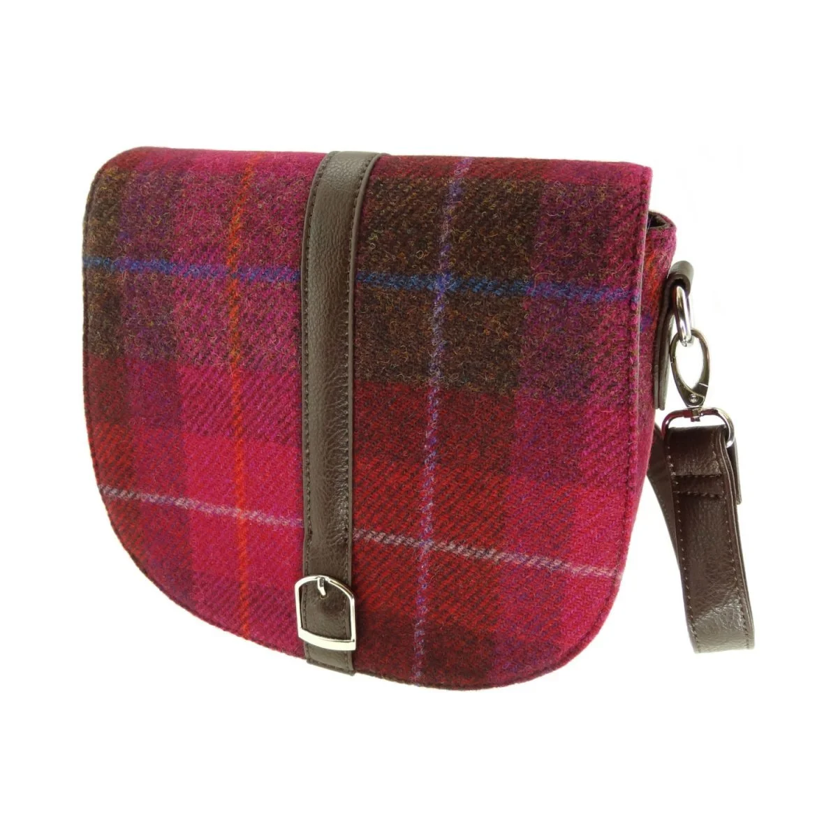 Harris Tweed Scottish Shoulder Bag with Adjustable Strap | Authentic Handwoven Wool Crossbody - Image 8 | Lily's Pad Studio