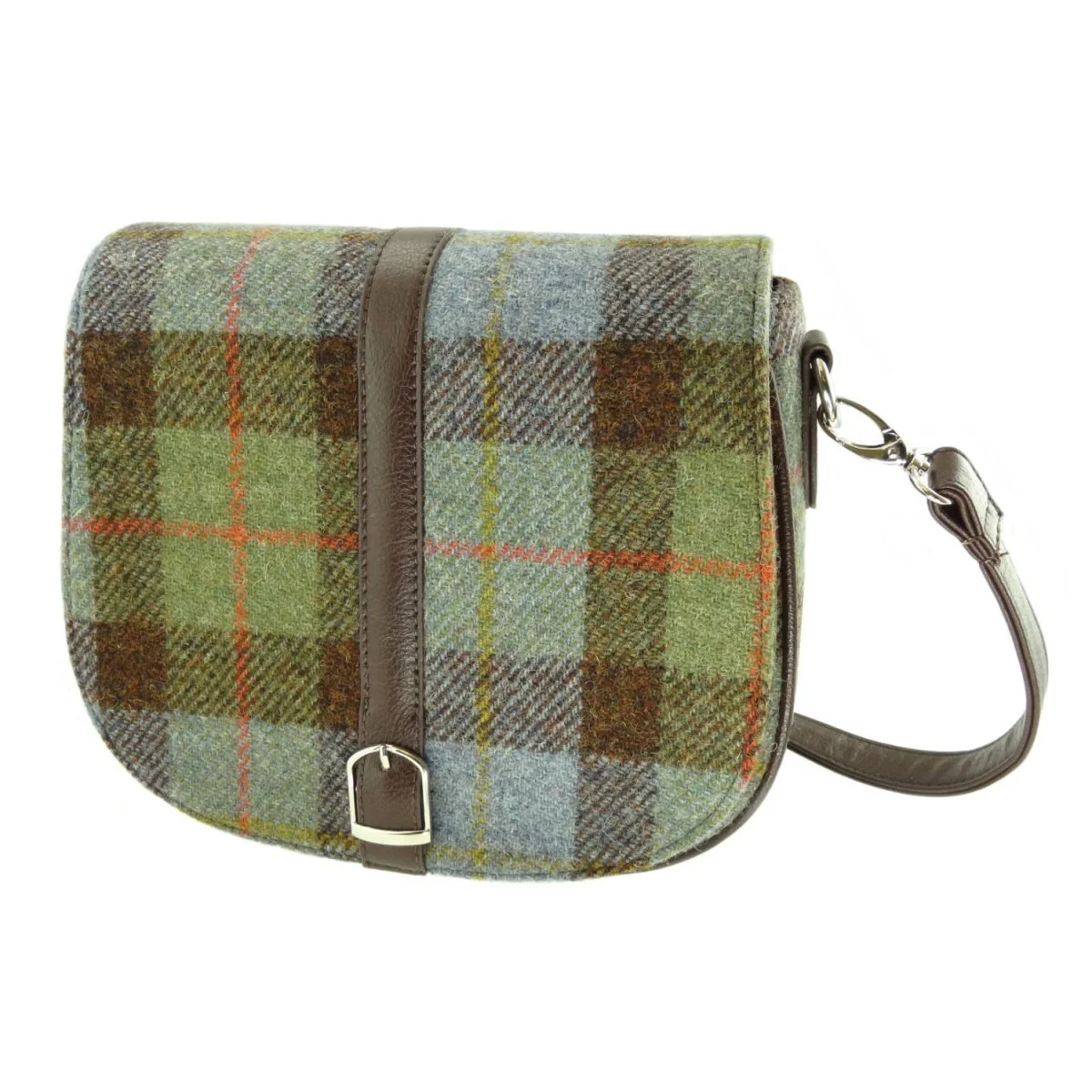 Harris Tweed Scottish Shoulder Bag with Adjustable Strap | Authentic Handwoven Wool Crossbody - Image 14 | Lily's Pad Studio