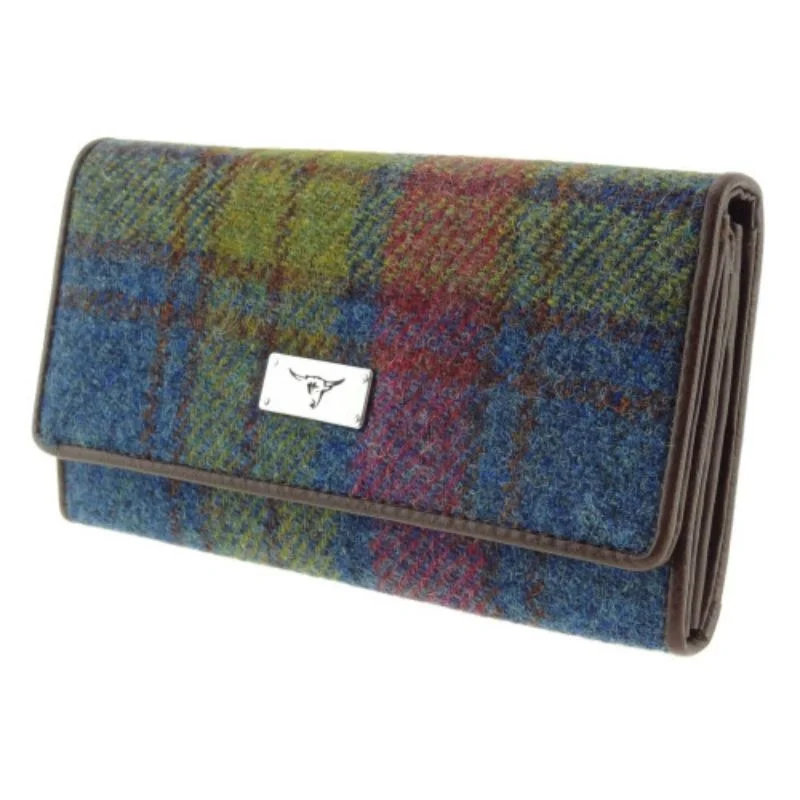 Harris Tweed Tartan Purse with ID Window – Zip Wallet with Card Slots & Coin Pouch - Image 4 | Lily's Pad Studio