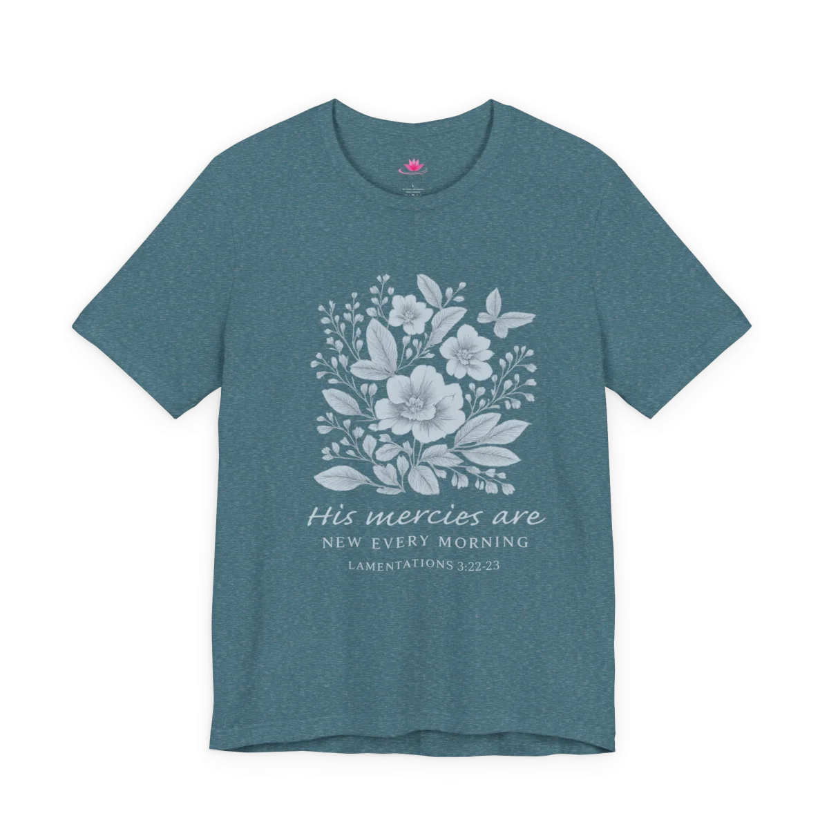 His Mercies Are New Every Morning T-Shirt – Inspirational Christian Graphic Tee - Image 9 | Lily's Pad Studio