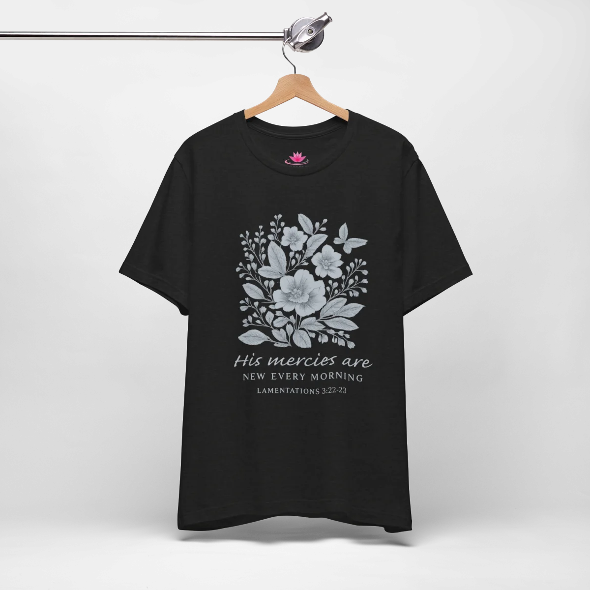 His Mercies Are New Every Morning T-Shirt – Inspirational Christian Graphic Tee - Image 15 | Lily's Pad Studio