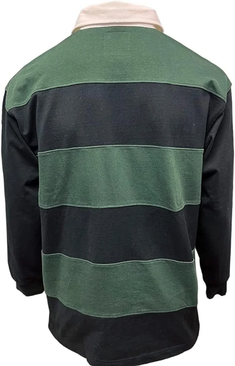 Irish Crest Men's Long Sleeve Rugby Shirt - Image 2 | Lily's Pad Studio