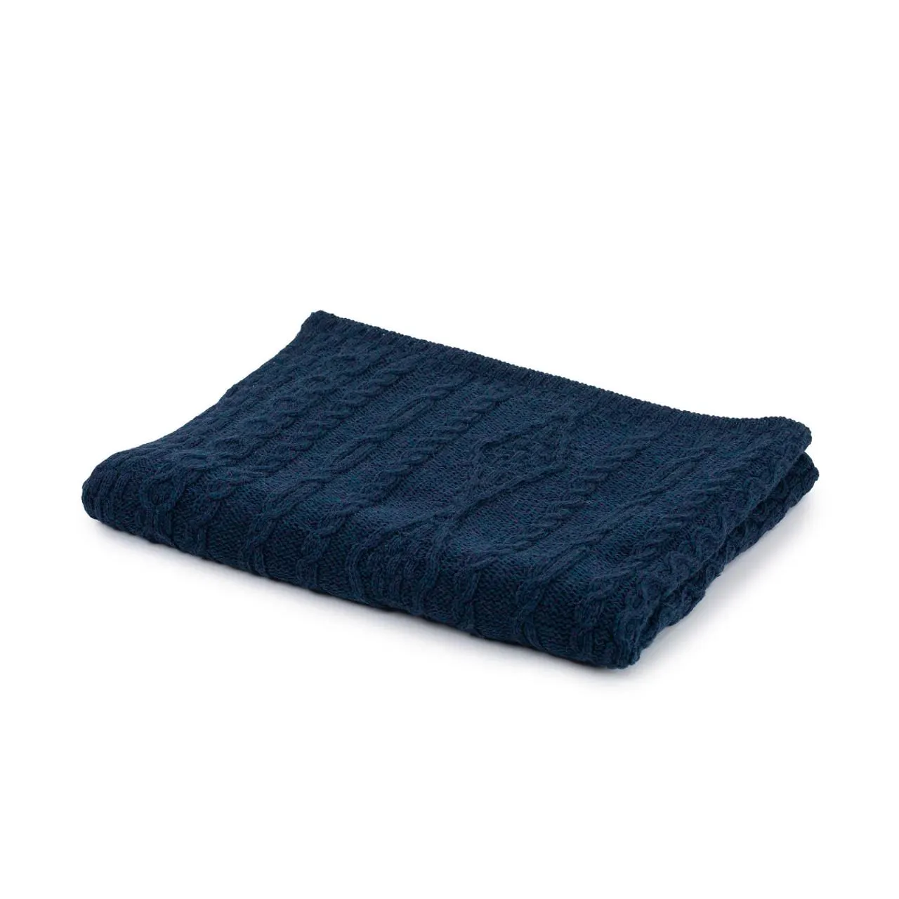 Irish Fisherman Wool Multi-Stitch Aran Knit Throw Blanket