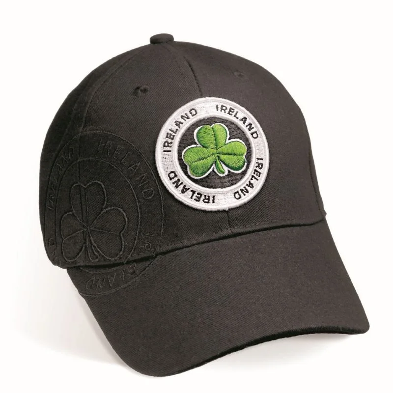 Irish Shamrock Embroidered Baseball Cap - Black or Green - Image 5 | Lily's Pad Studio