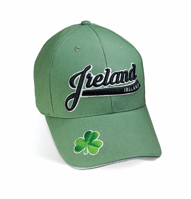 Irish Shamrock Embroidered Baseball Cap - Green | Lily's Pad Studio